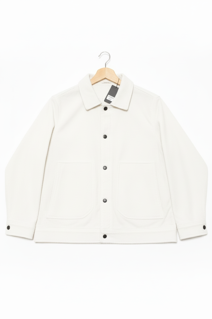 Chaqueta Corderoy Blanco Puro