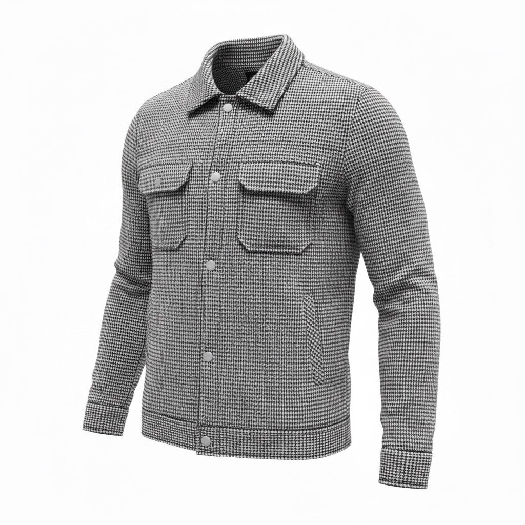 Chaqueta de Corderoy Grey Plaid