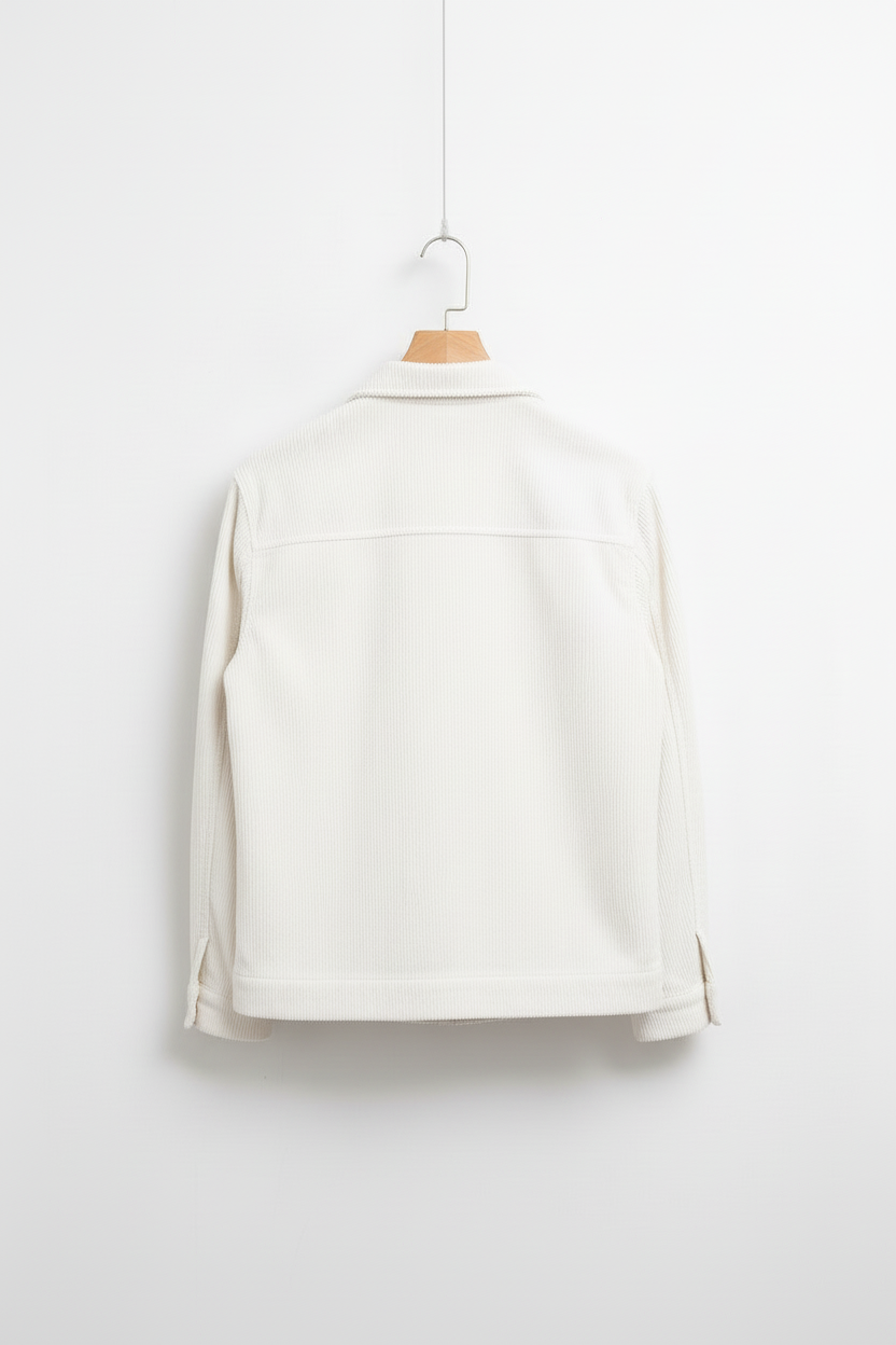 Chaqueta Corderoy Blanco Puro