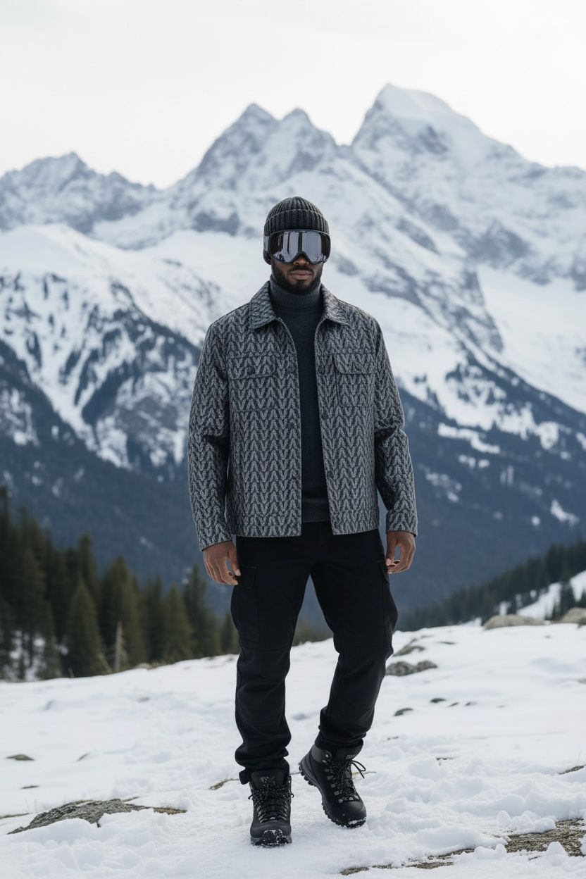 Chaqueta Vinipiel Chevron