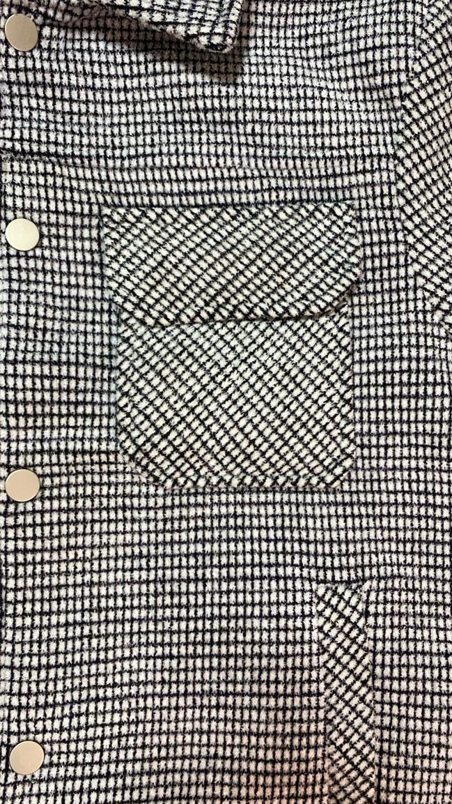 Chaqueta de Corderoy Grey Plaid