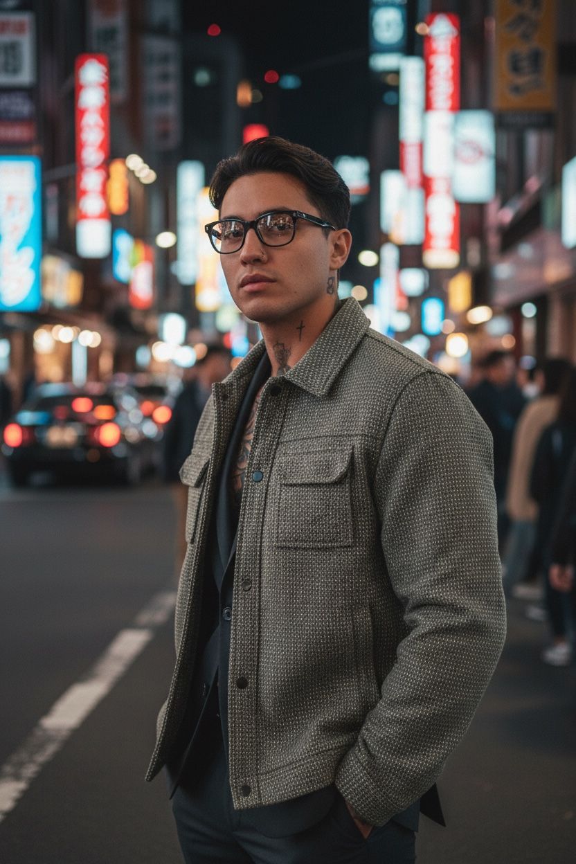 Chaqueta Tweed Hibrida