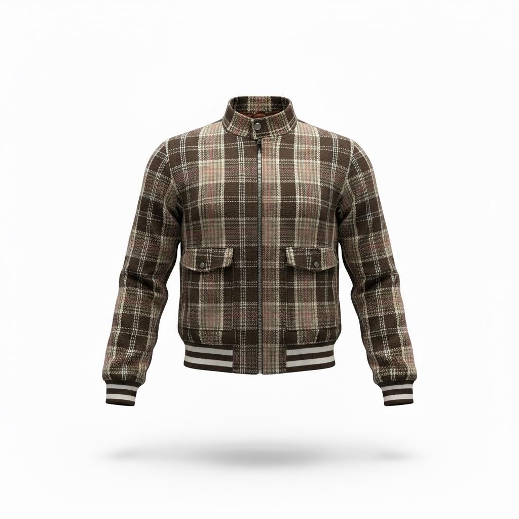 Chaqueta Bomber de Cuadros