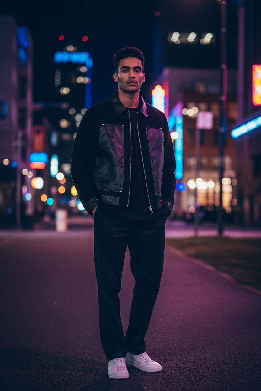 Chaqueta de Vinil Black