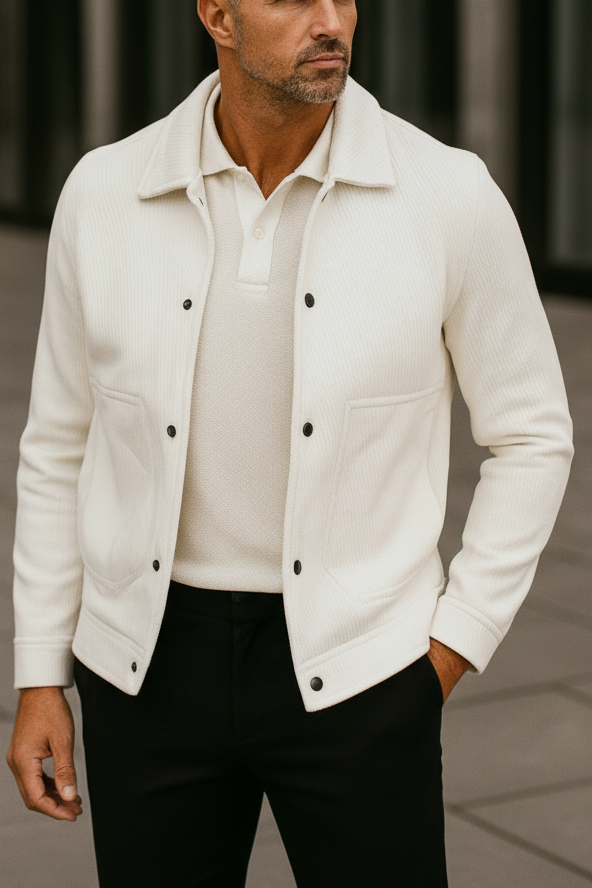 Chaqueta Corderoy Blanco Puro