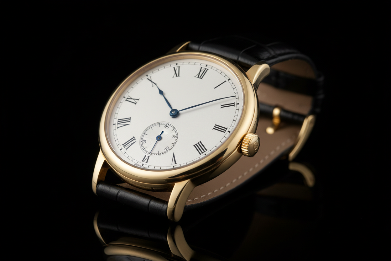 video de cualquier reloj clasico con fondo negro